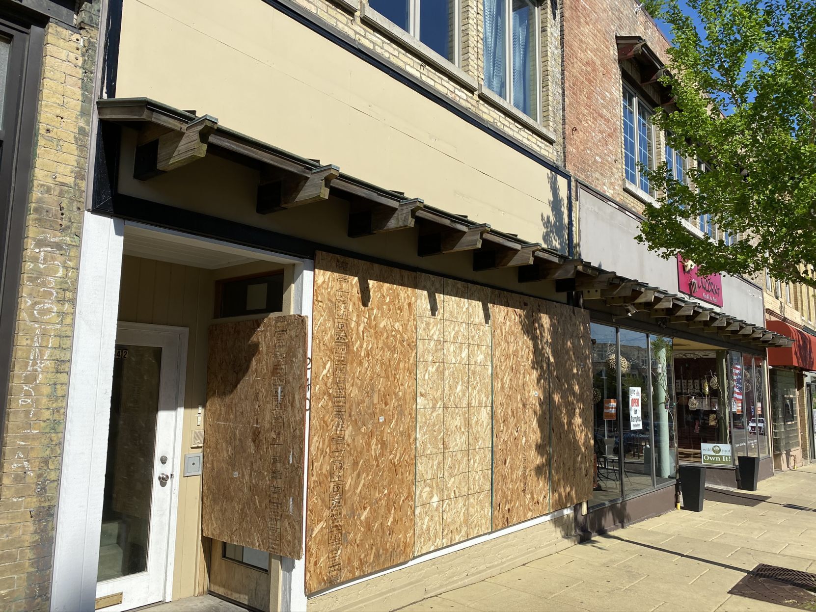 Boarded up